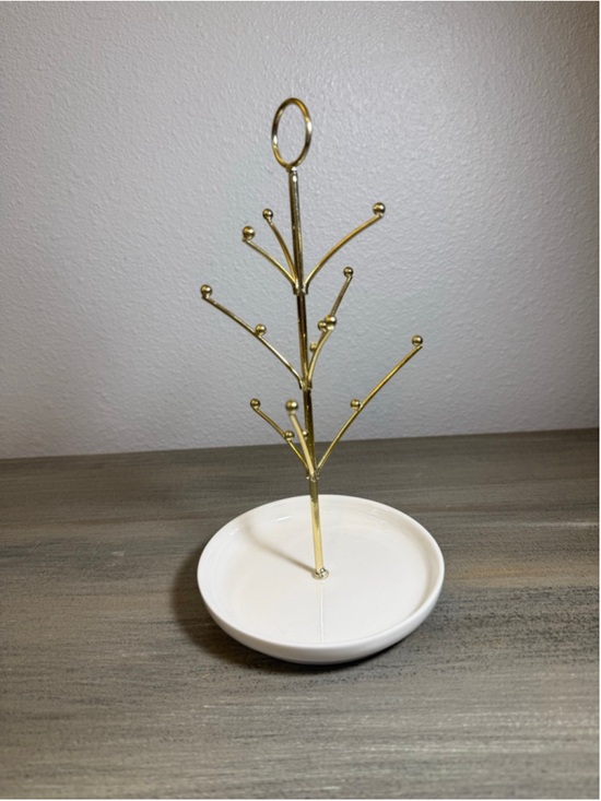 Unbranded Other - gold-colored jewelry tree stand ornament display trinket tray